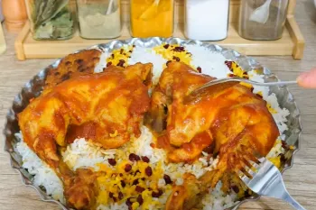 فوت کوزه گری پخت زرشک پلو با مرغ اعیونی نرم و لذیذ مثل رستوران ها