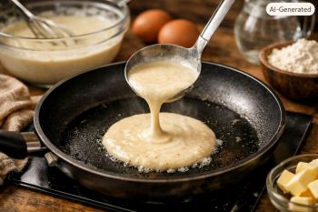 طرز تهیه پنکیک ساده با آب؛ روش درست کردن پنکیک ساده، نرم و پفکی بدون شیر