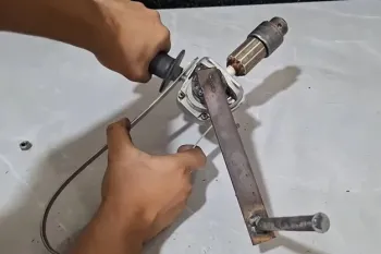 ساخت دریل دستی بدون برق / دریل دستی با ابزار ساده