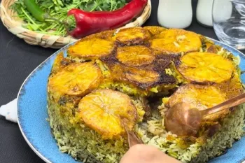 تهیه ته چین فیروزکوهی / ته چین متفاوت و خوشمزه