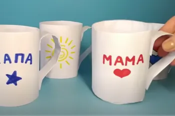 ساخت کاردستی لیوان با کاغذ سفید / چگونه کاردستی لیوان بسازیم