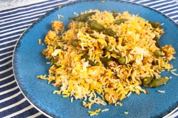 تهیه بامیه پلو مجلسی خوشمزه / یک غذای غیر تکراری خوشمزه