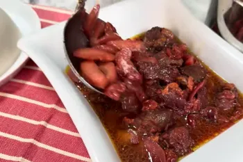آموزش تهیه خورش سیب و آلبالو خوشمزه / یک خورش تابستانی آسان