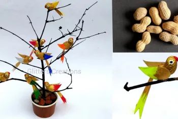بهترین صنایع دستی از ضایعات پوسته بادام زمینی / هنر و صنایع دستی