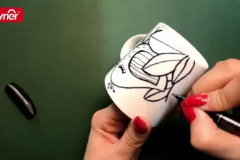 آموزش نقاشی روی لیوان با ماژیک ضد آب !