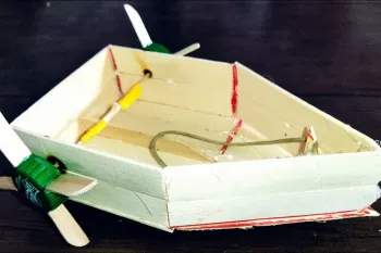 ساخت قایق پارویی کاردستی جالب و خلاقانه برای کودکان!