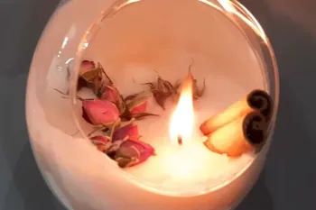 نحوه ساختن شمع و جاشمعی حصیری بسیار شیک!