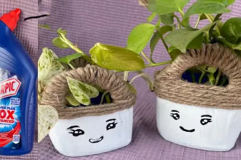 ایده برای دوست داران طبیعت / ساخت گلدان با ظرف پلاستیکی شوینده
