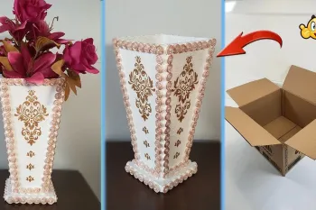 آموزش ساخت گلدان گل مقوایی DIY به روشی آسان و شیک!