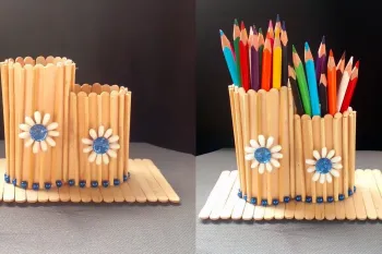 آموزش ساخت جا مدادی چوبی زیبا!