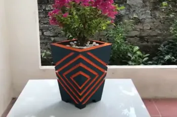 طراحی منحصر به فرد گلدان سیمانی در خانه!