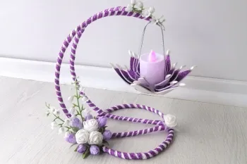 ایده ساخت جا شمعی با ورق فوم برای دکوراسیون منزل!