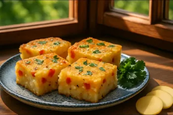خوراک سیب زمینی خوشمزه و ارزان / دستور پخت سریع بدون گوشت در فر