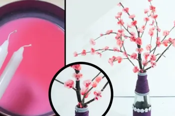 آموزش ساخت درختچه تزئینی با ساقه خشک و شمع!