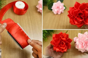 ساخت گل تزئینی با روبان برای کت مجلسی!