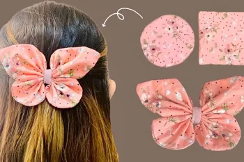 آموزش ساخت گیره موی پاپیون پروانه ای ساده!