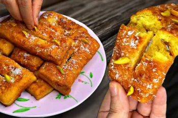 شیرینی فوری و خوشمزه فقط با چند قلم بدون فر بدون تخم مرغ بدون استراحت!