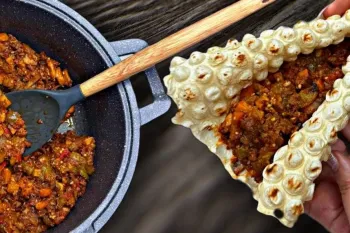هفته ای چندبار این غذای فوری و خوشمزه رو درست میکنم / غذای آسان با بادمجان