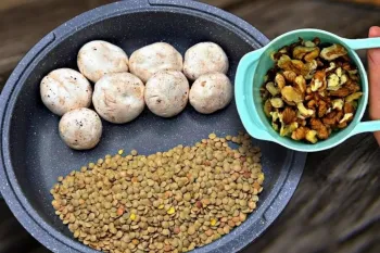 کتلت عدس و قارچ بدون گوشت و تخم مرغ /خوشمزه تر از برگر گوشت