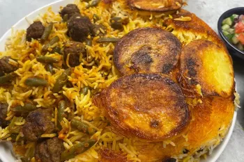 طرز تهیه لوبیا پلو به روشی متفاوت با گوشت قلقلی بسیار لذیذ به ساده ترین روش!