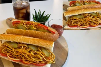 طرز تهیه ساندویچ ماکارونی به سبک ساندویچی های قدیمی!