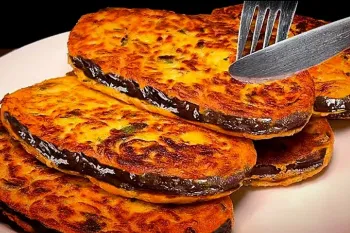 مزه ای که انتظارش رو نداشتی بادمجان پنیری با یه روش جادویی!