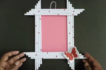 آموزش ساخت قاب عکس ساده با مقوا و کاغذ رنگی!
