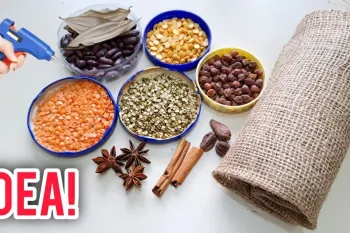 ایده خلاقانه: دکور دیواری آشپزخانه با حبوبات