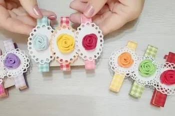 تزئین گیره های ساده و تبدیل آن به هدیه ای زیبا!