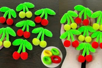 ساخت جاکلیدی و کش موی خلاقانه با کش مو و نخ!