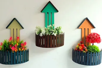 ساخت گلدان زیبا و ایده های کاردستی برای آویز دیواری!