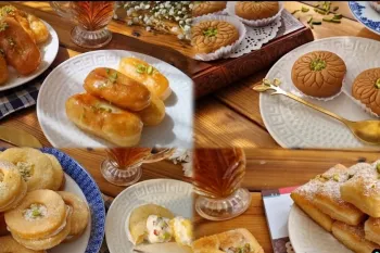 شیرینی های ۵ دقیقه ای / شیرینی ۳ سوته با ۴ قلم مواد نرم و خوشمزه ، بدون فر و همزن