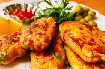 کباب تابه ای خوراک مرغ خوشمزه با مخلوط آرد سوخاری!
