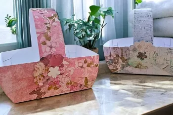 ایده ای ساده برای ساخت سبدهای کاغذی جهت بسته بندی هدیه!