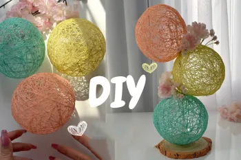 توپ نخی عالی DIY‏ دکوری زیبا و خلاقانه برای اتاقتون!