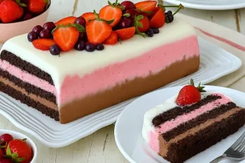 طرز تهیه کیک بستنی به سبک کافه و کافیشاپ دلچسب و خوشمزه!