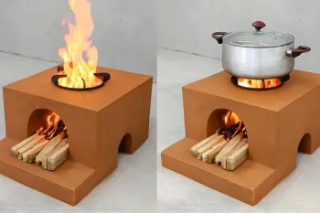 آموزش ساخت اجاق هیزمی با خاک رس!