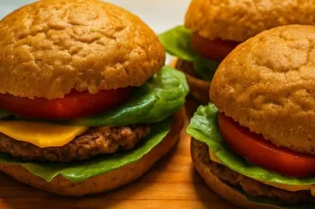 برگر گیاهی چربی سوز مخصوص لاغری هم خوشمزه هم رژیمی طعم بی نظیر به برگر گیاهی سالم و اقتصادی!