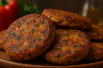 کتلت عربی بدون گوشت و تخم مرغ / خوشمزه سالم و بدون جذب روغن کتلت گیاهی مخصوص وگان ها