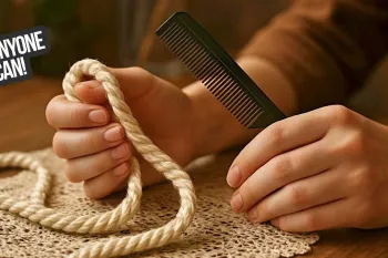 استفاده از طناب نخی و شانه برای یک کاردستی زیبا و مفید!