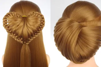 مدل موی ساده و آسان / مدل موی نیمه باز متفاوت به راحتی در خانه