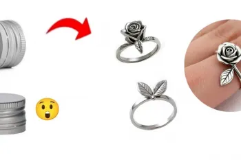 آموزش ساخت حلقه زیبا گل رز از ضایعات در خانه!