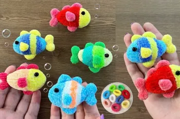 آموزش ساخت جاکلیدی ماهی بامزه با کش مو!