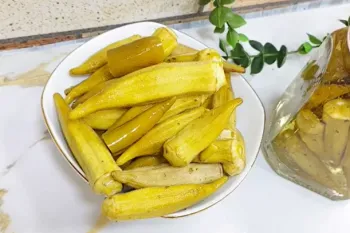 طرز تهیه ترشی بامیه فوری و خوشمزه در خانه!