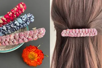 آموزش ساخت گیره موی پارچه ای در خانه!
