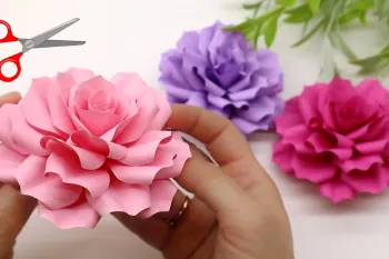 آموزش ساخت گل رز کاغذی دست ساز!