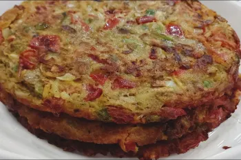 دستور آسان کوکوی سبزیجات با بادمجان : پخت کوکوی بدون گوشت رژیمی خانگی راحت