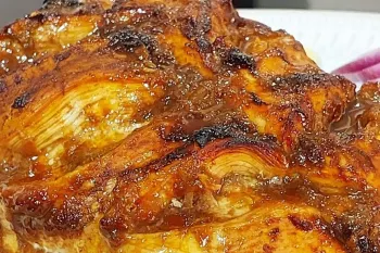 مرغ برشته ای که دیوانت میکنه بدون سرخ کردن و زعفران!