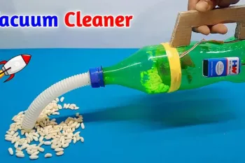 آموزش ساخت کاردستی جارو برقی دستی با بطری نوشابه پلاستیکی : بازیافت با کاردستی