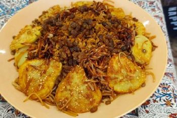 اریشته داغلاما مجلسی و بی نظیر؛ غذای اصیل آذری با عدس و کشمش به سبک مادربزرگ های تبریزی